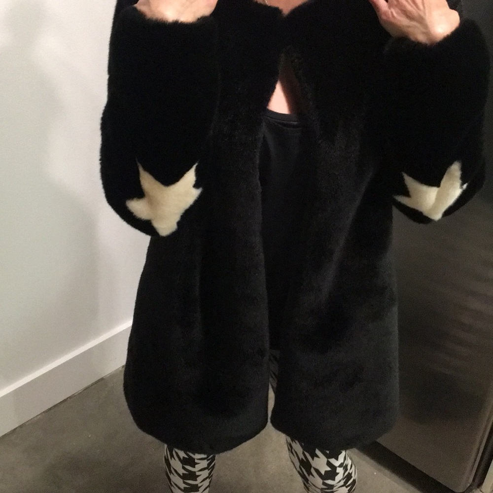 Rock star fuzzy coat!